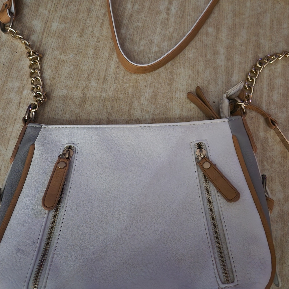 Elegant Cream and Tan Women's Bag